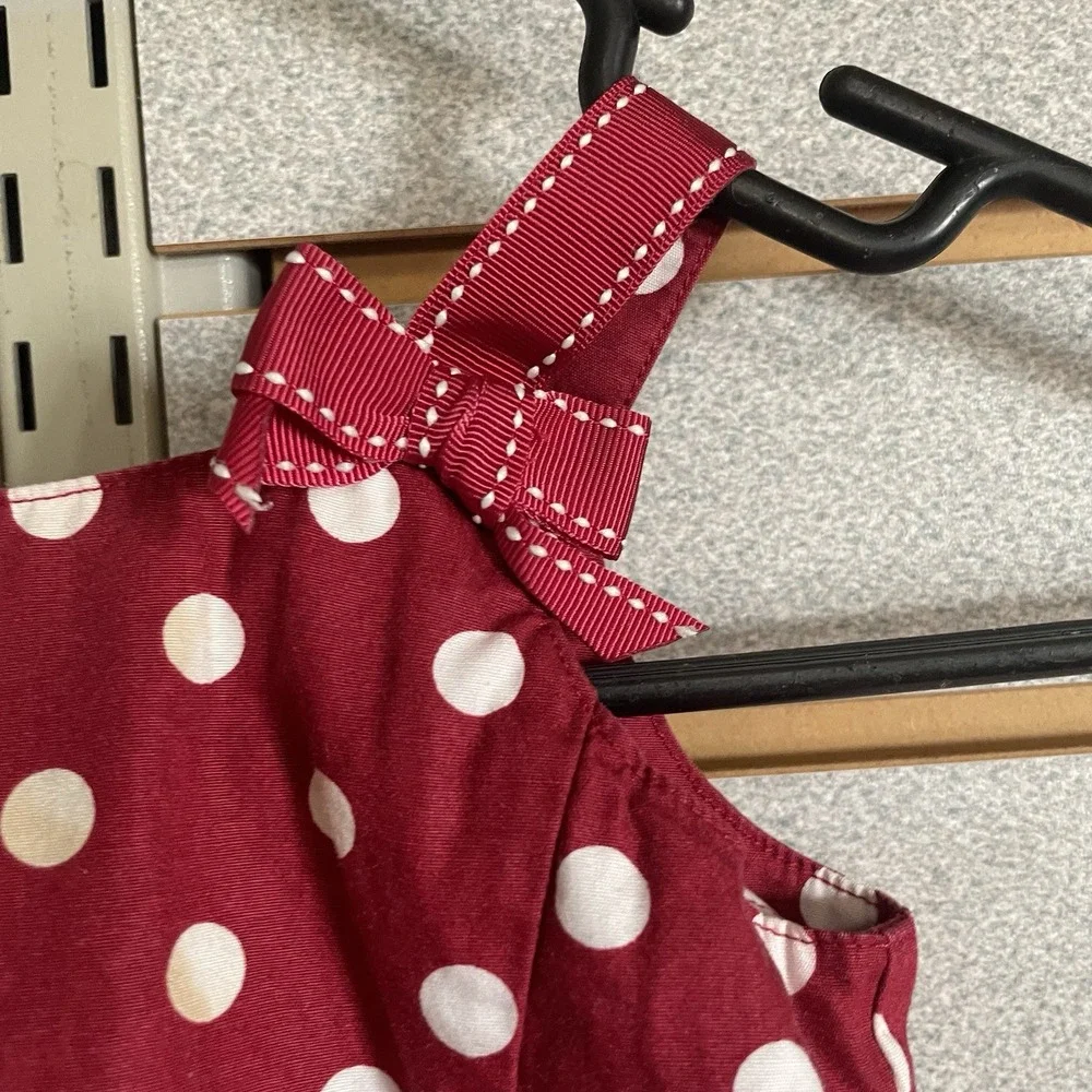 VTG Gymboree Red White‎ Polk A Dot Sundress 12 18 Months 2005 Line EUC